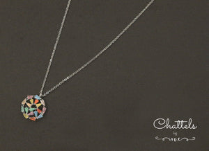 Open image in slideshow, “Mirella Multi-Color Round Shaped Necklace&quot;
